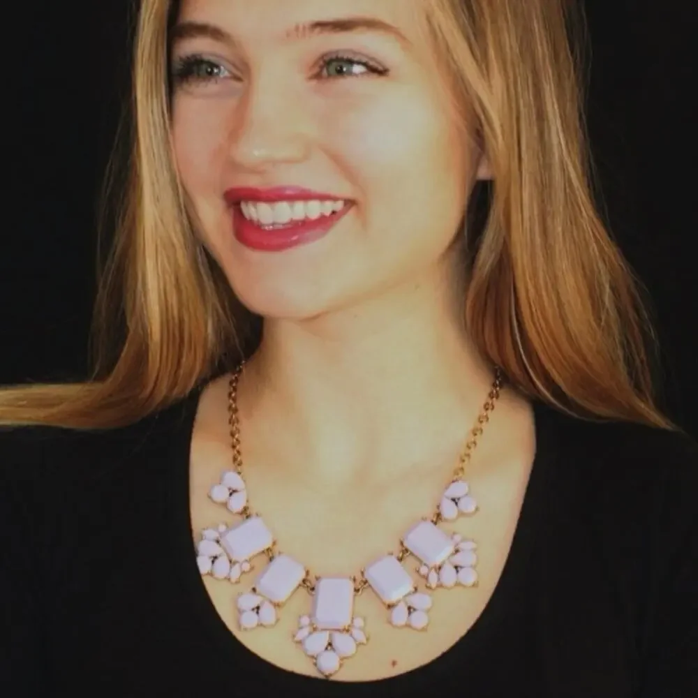 Kate Spade Daylight Jewels Collar Pale Lilac Lavender Purple Gems Necklace‎